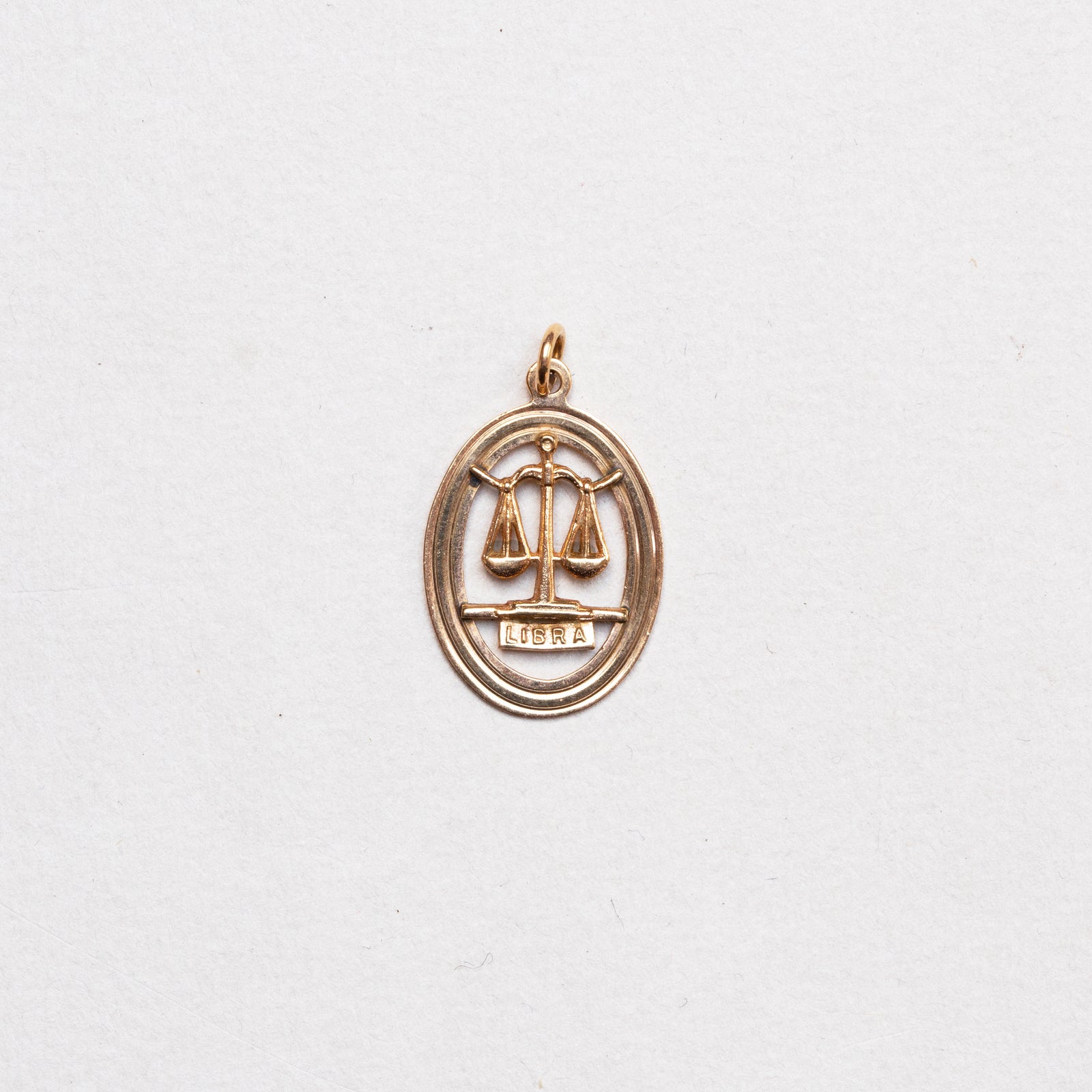 Vintage 9ct Gold Libra Charm Pendant