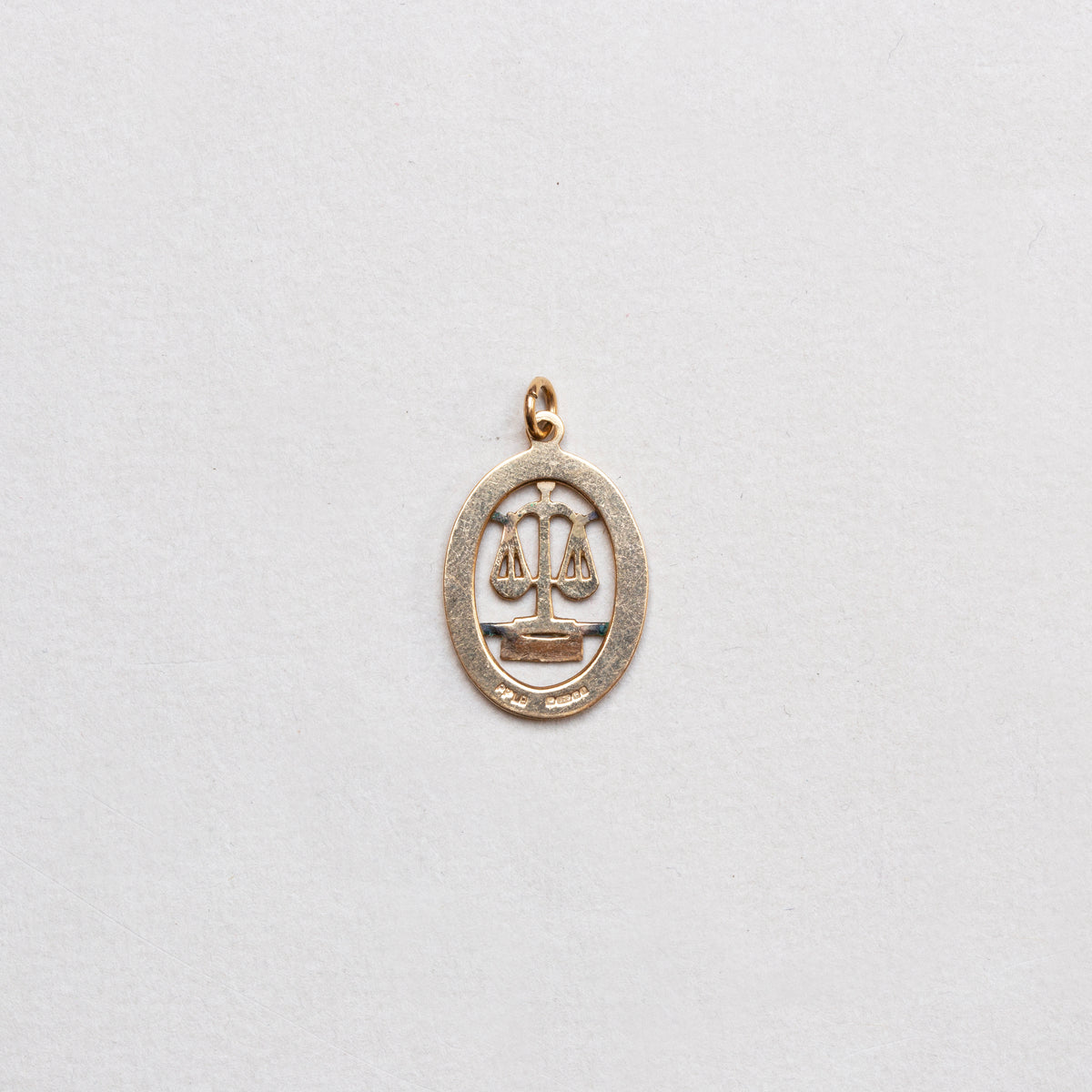 Vintage 9ct Gold Libra Charm Pendant