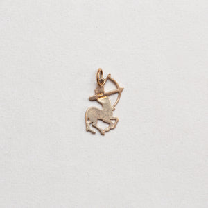 Vintage 9ct Gold Sagittarius Charm Pendant