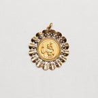 Vintage 9ct Gold Large St. Christopher Charm Pendant