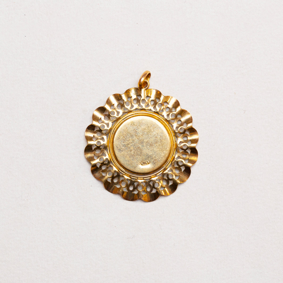 Vintage 9ct Gold Large St. Christopher Charm Pendant