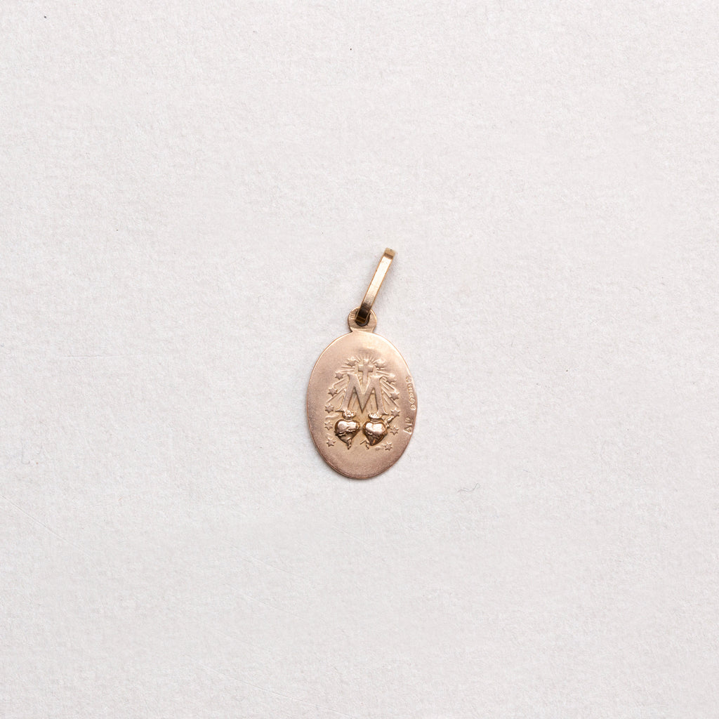Vintage 9ct Gold Madonna Pendant Charm