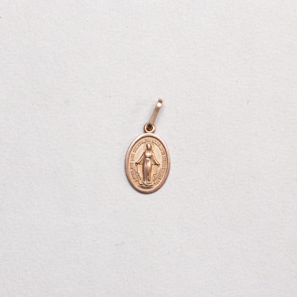 Vintage 9ct Gold Madonna Pendant Charm