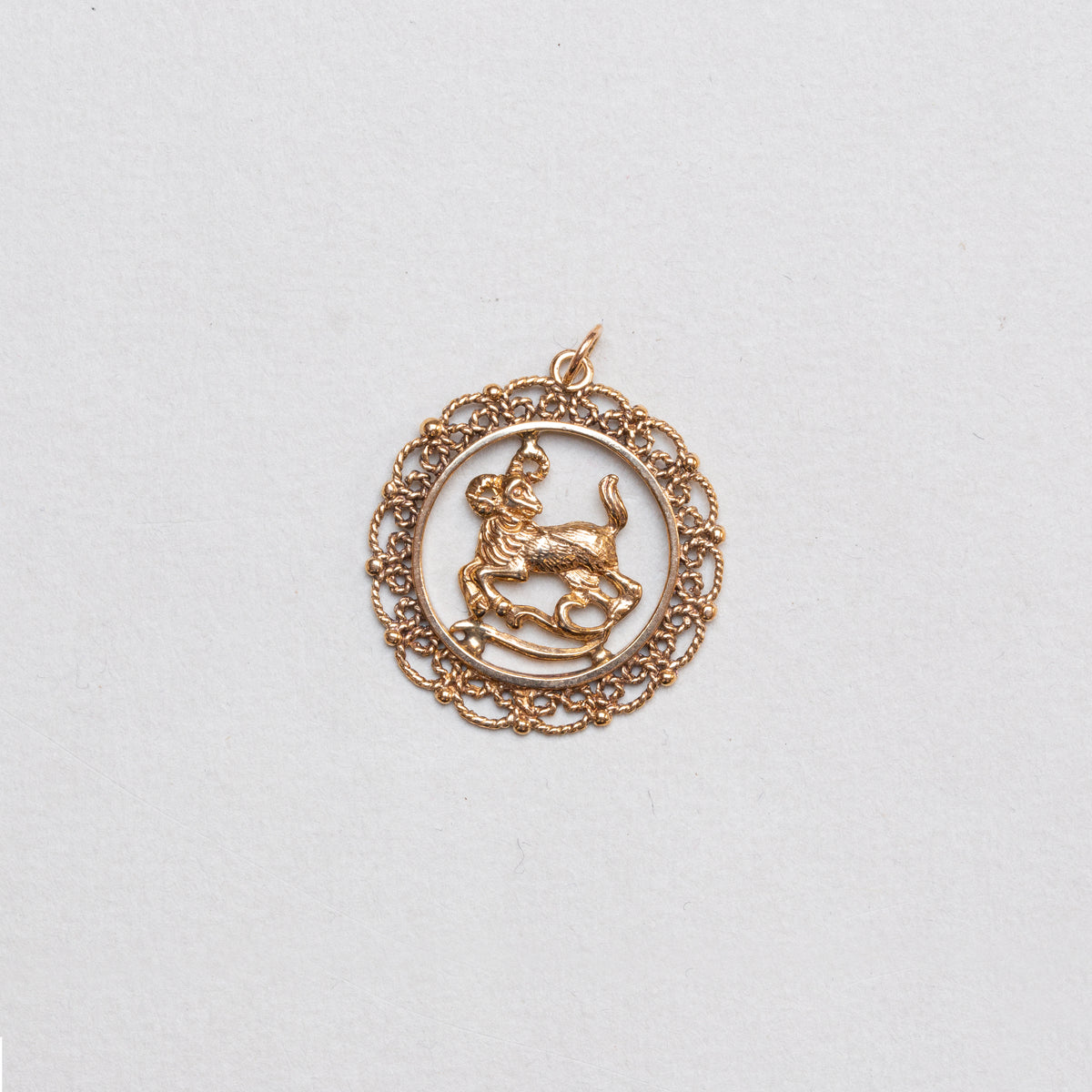 Vintage 9ct Gold Aries Pendant Charm