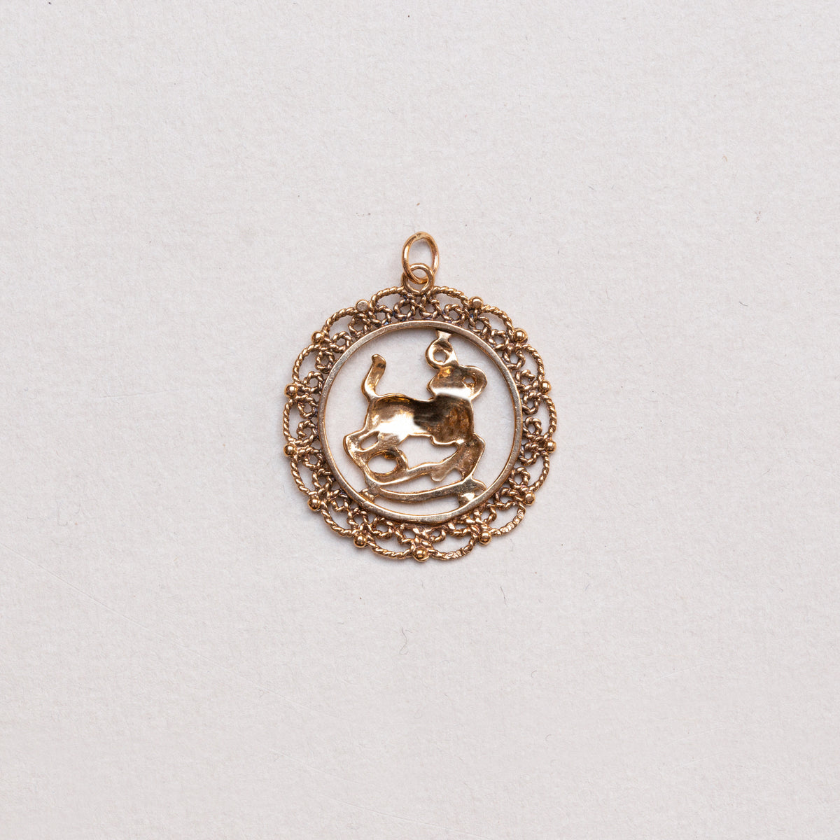Vintage 9ct Gold Aries Pendant Charm