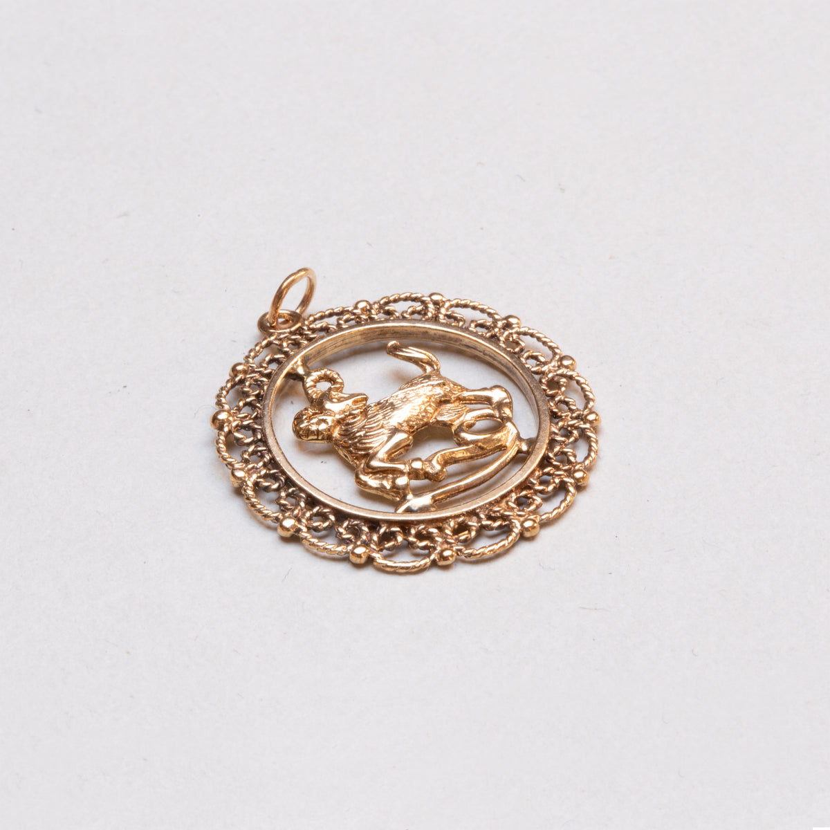 Vintage 9ct Gold Aries Pendant Charm