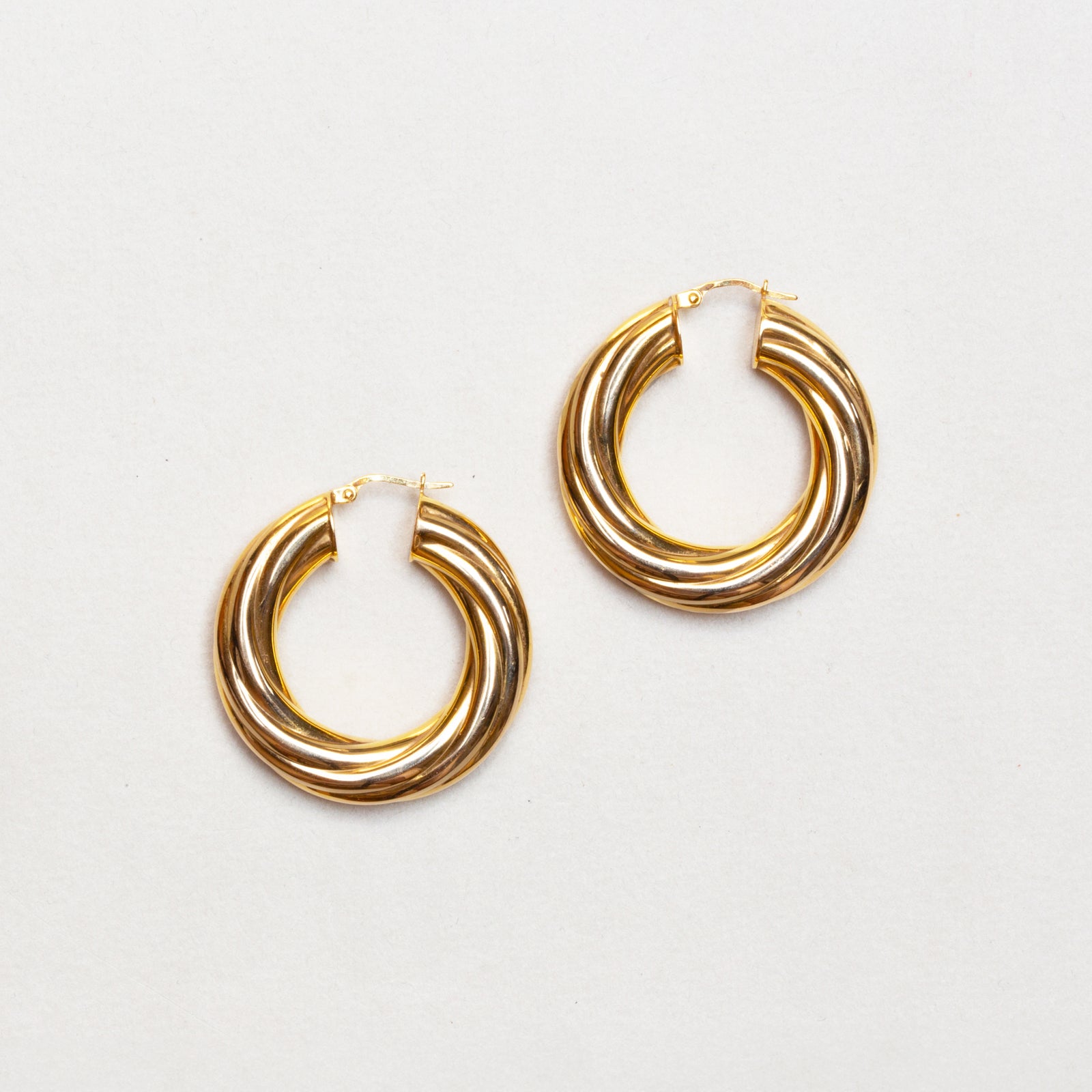 Vintage 9ct Gold Hoop Earrings