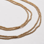 Vintage Givenchy Double-strand Gold Beaded Chain Necklace