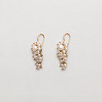 Vintage Gold Plated Wire Earrings with Pearls