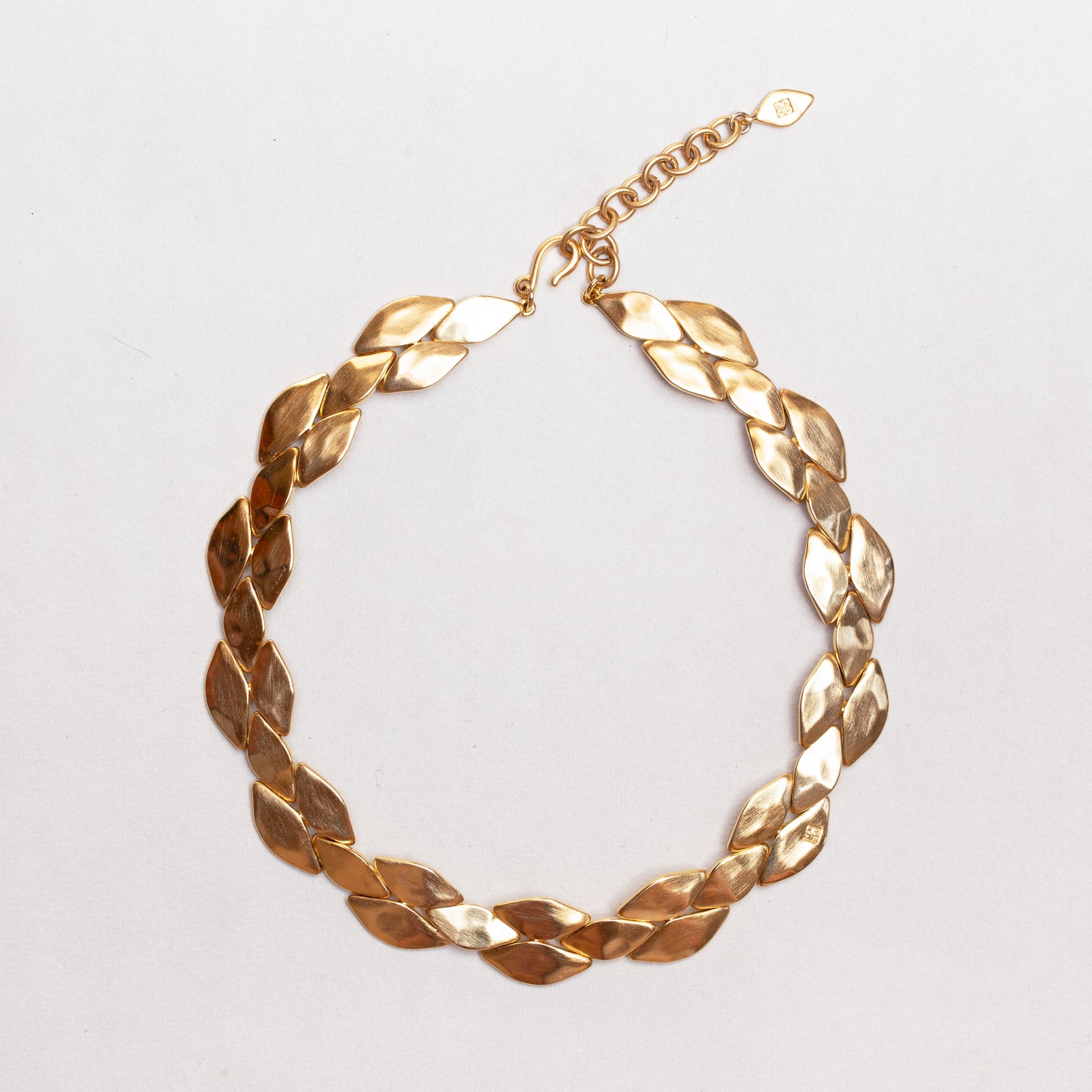 Vintage Givenchy Gold Leaf Link Necklace