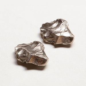 Vintage YSL Silver Sculptural Clip-on Earrings