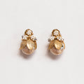 Vintage Gold Clip-on Earrings with Faux Pearls