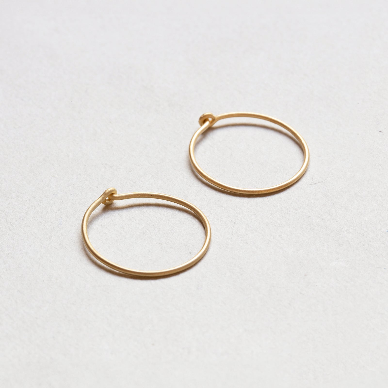 Simple Thing Gold-plated Silver Hoop Earrings