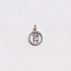 Vintage Sterling Silver St. Christopher Charm Pendant with Sapphires