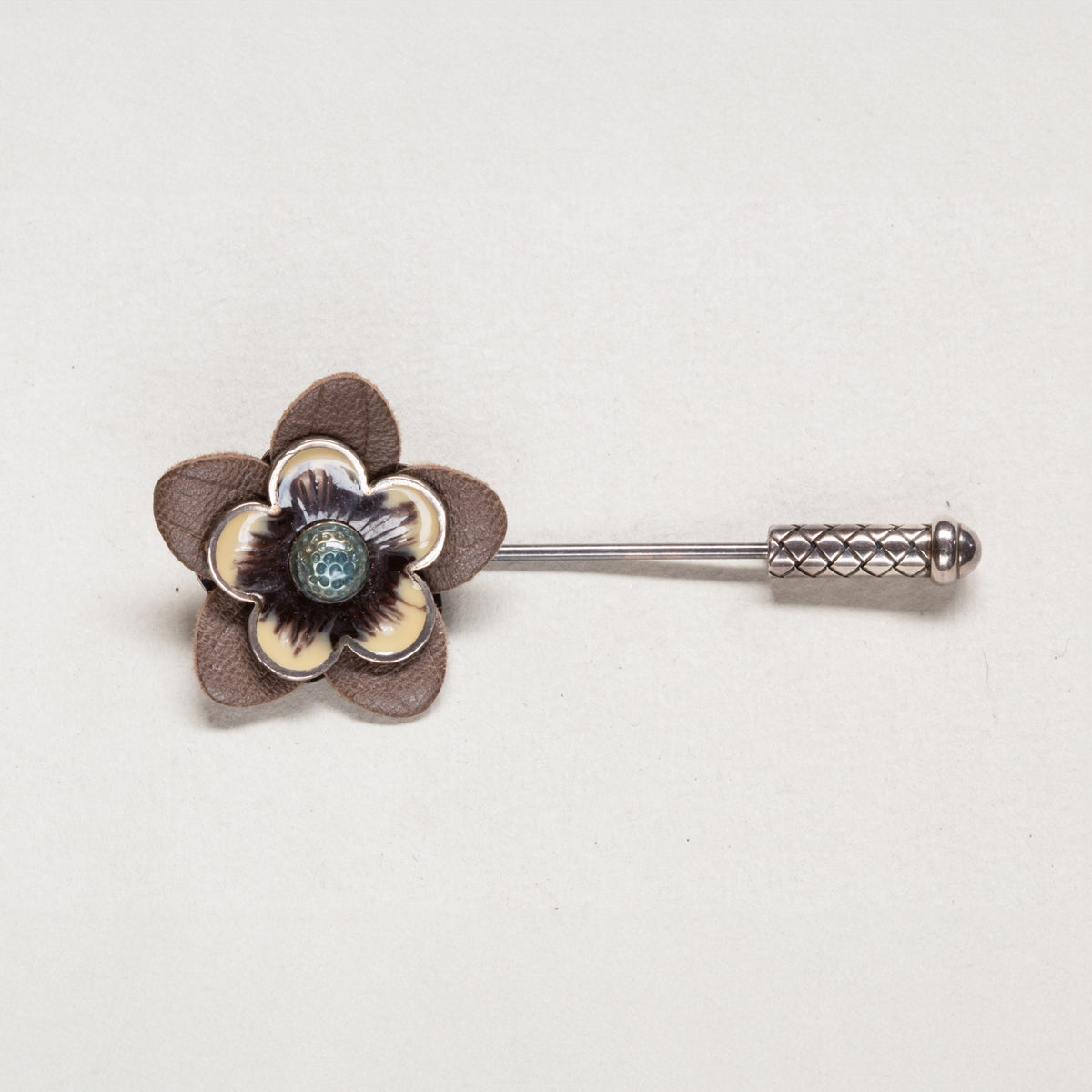 Vintage Bottega Veneta Flower Pin Brooch
