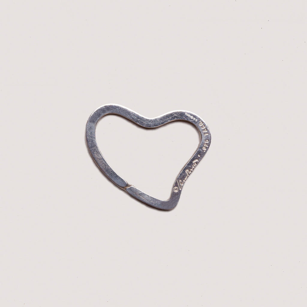 Vintage Sterling Silver Elsa Peretti Heart Key Ring