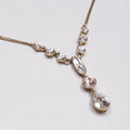 Vintage Givenchy Rhinestone Drop Pendant Necklace