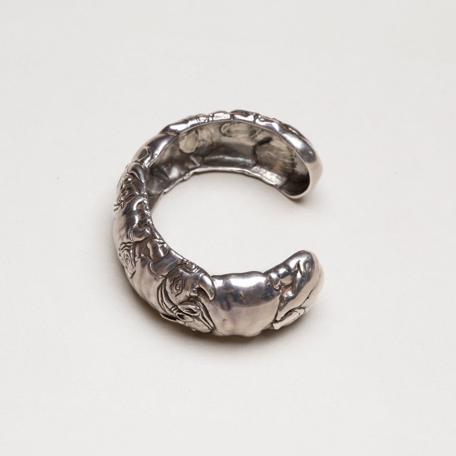 Vintage Sterling Silver "Safari" Cuff Bracelet