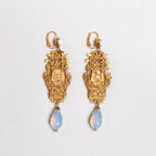 Vintage Gilded Buddha Drop Earrings