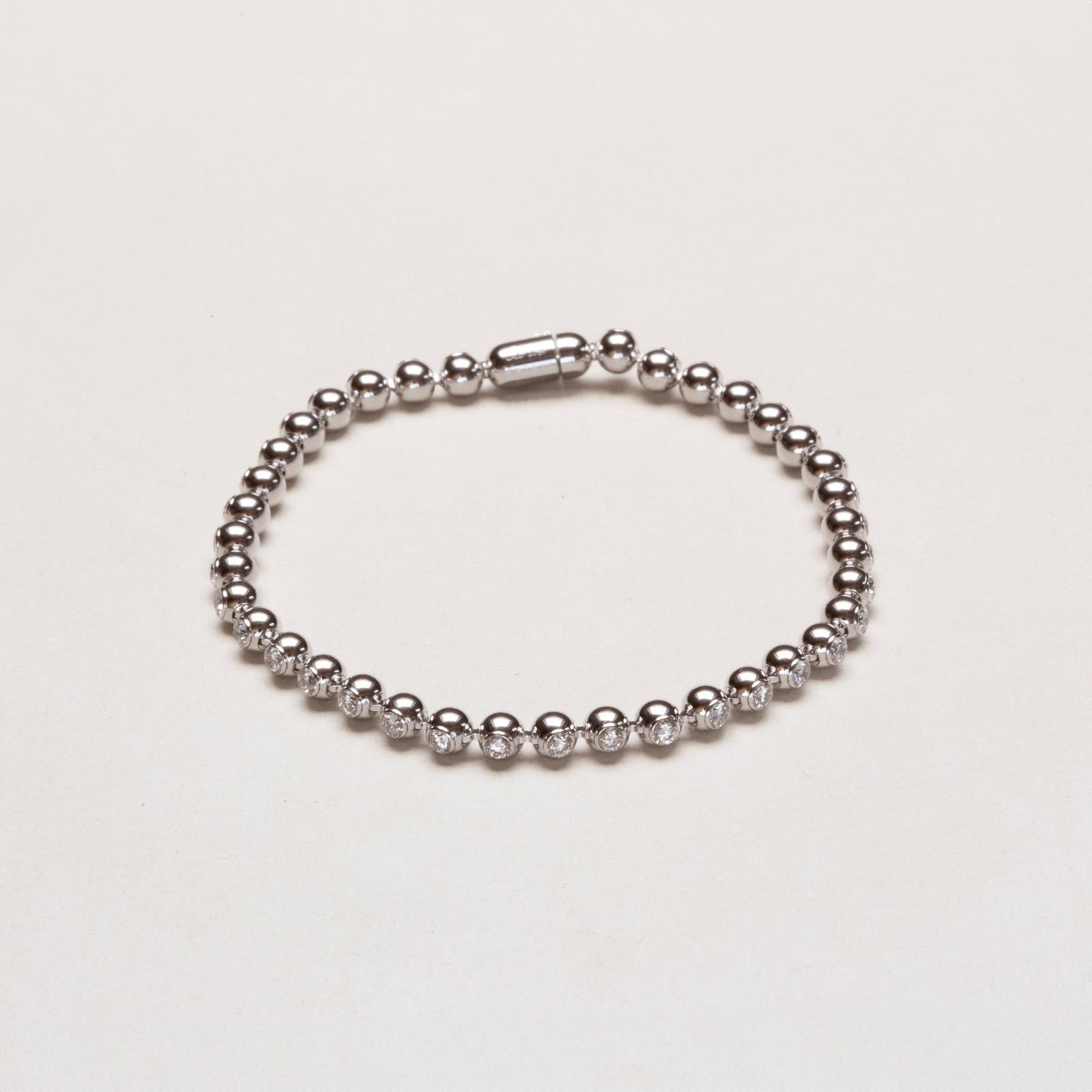 Vintage Cartier 'Perles' Diamond Tennis Bracelet