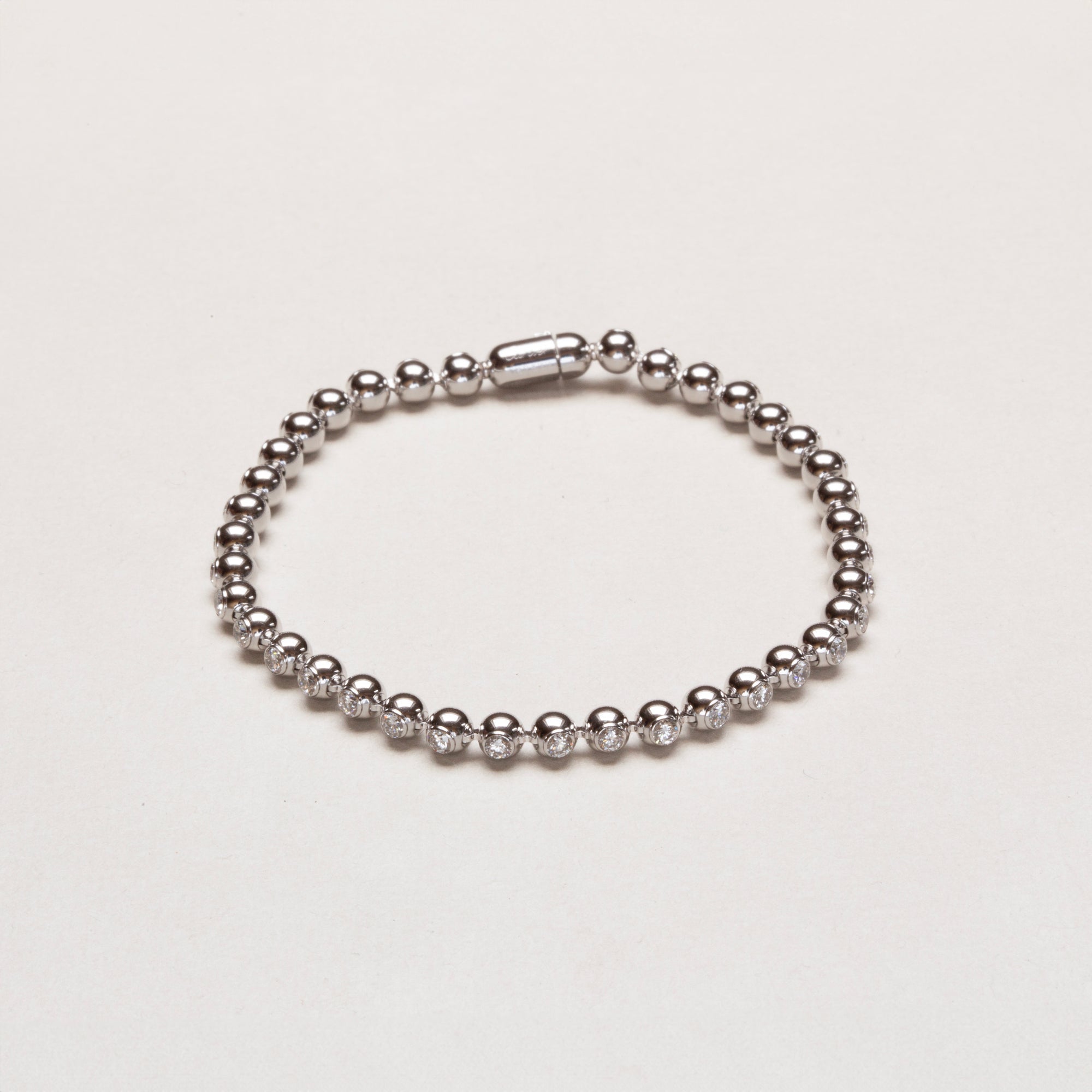 Vintage Cartier 'Perles' Diamond Tennis Bracelet