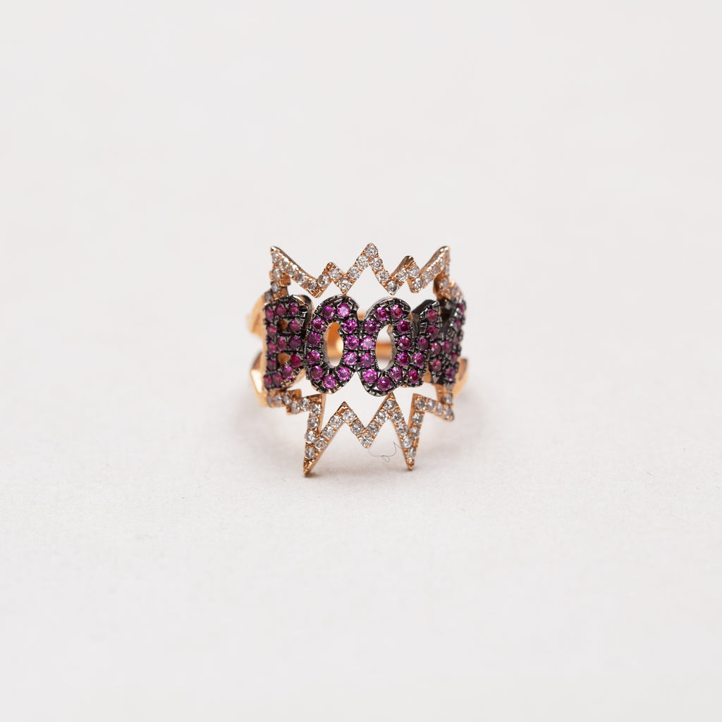 Pre-owned Pop Art "BOOM" Ring