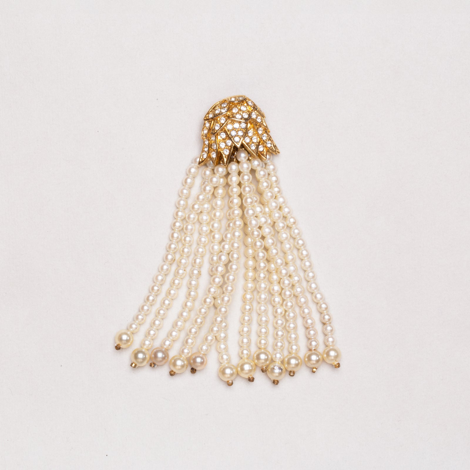 Vintage Pearl Tassel Pendant Brooch