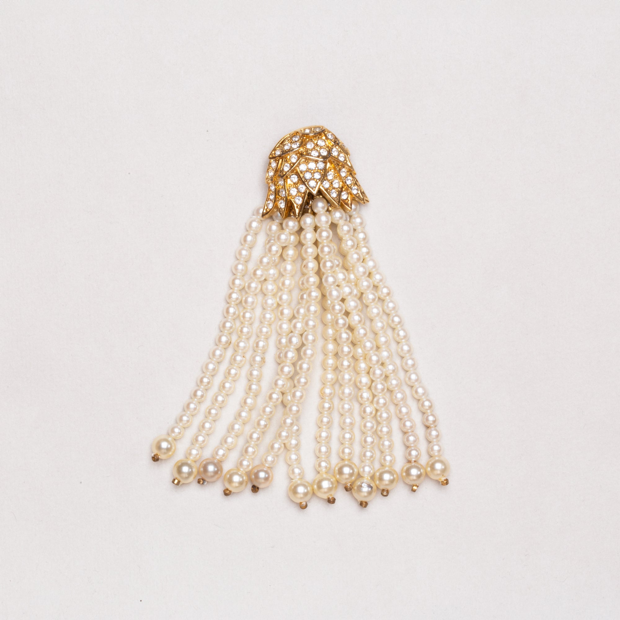 Vintage Pearl Tassel Pendant Brooch