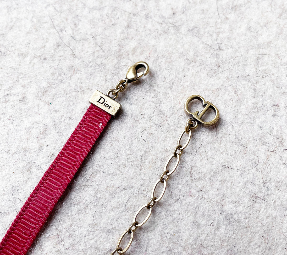 Vintage Christian Dior Red Dog Charm Bracelet