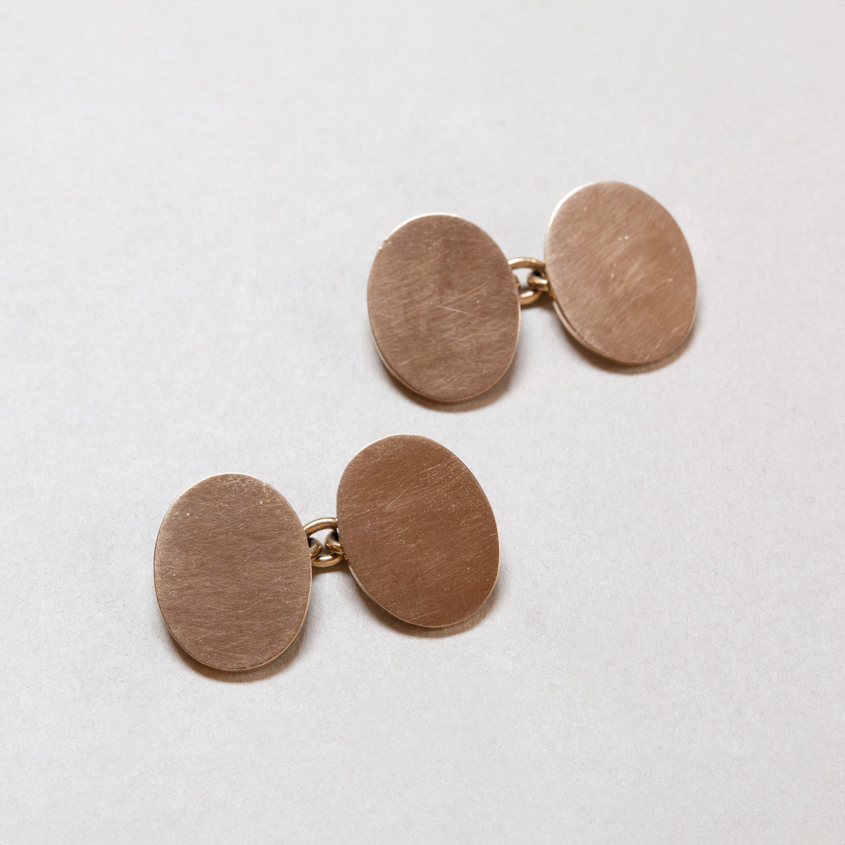 Vintage 9ct Oval Gold Cufflinks