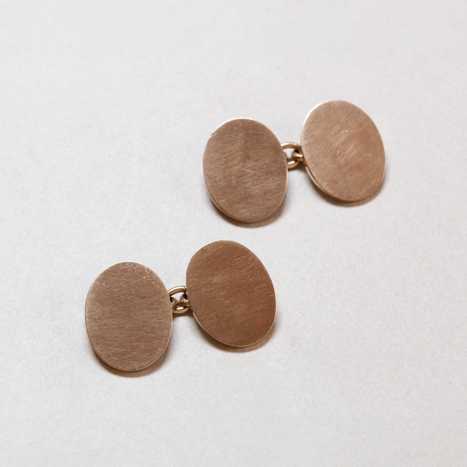 Vintage 9ct Oval Gold Cufflinks