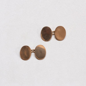 Vintage 9ct Oval Gold Cufflinks