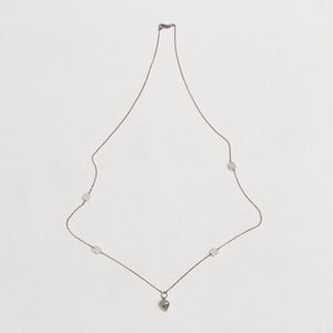 Vintage William Welstead Platinum Necklace with Rough-Cut Diamonds