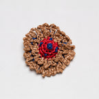 Vintage Prada Woven Raffia Flower Brooch