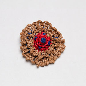 Vintage Prada Woven Raffia Flower Brooch