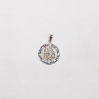 Rare Vintage Sterling Silver St. Christopher Charm Pendant with Sapphires