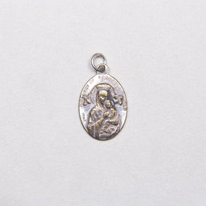 Vintage Madonna & St Gerald Charm Pendant