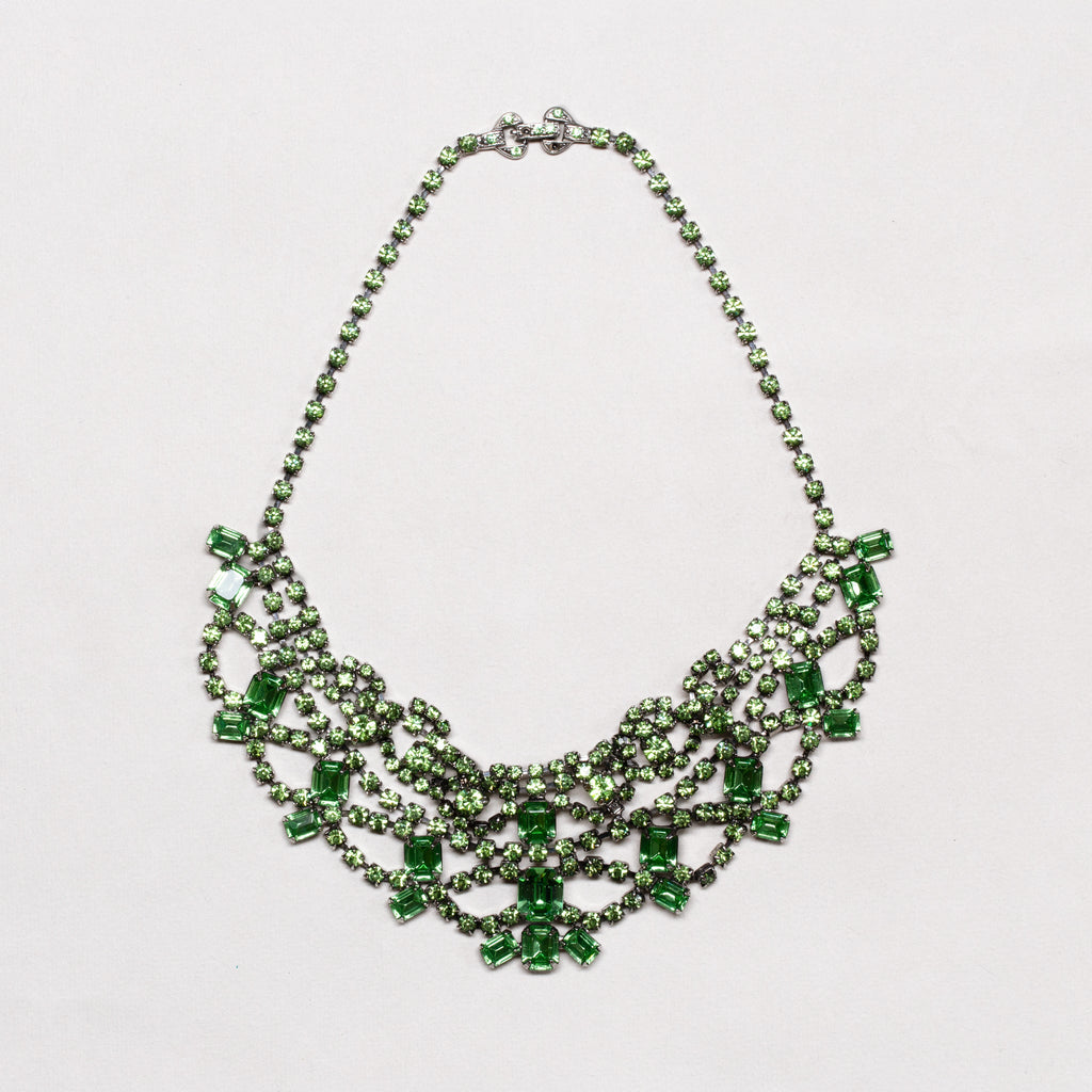 Vintage Tom Binns Green Crystal Necklace