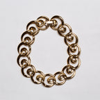 Vintage Givenchy Gold Chain Necklace with Rhinestones