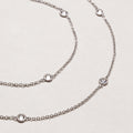 Vintage Givenchy Station Necklace with Rhinestones