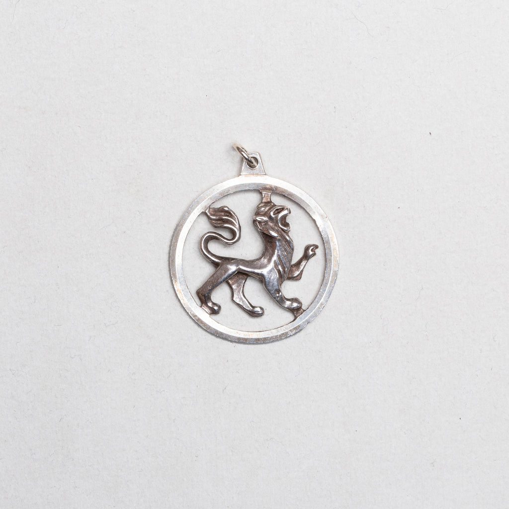 Vintage Silver Leo Pendant Charm