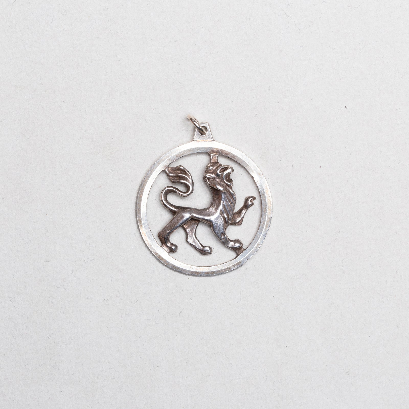 Vintage Silver Leo Pendant Charm