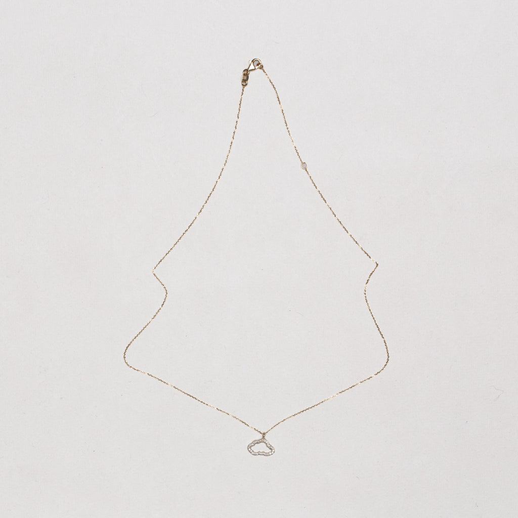 14ct Gold Diamond Cloud Chain Necklace
