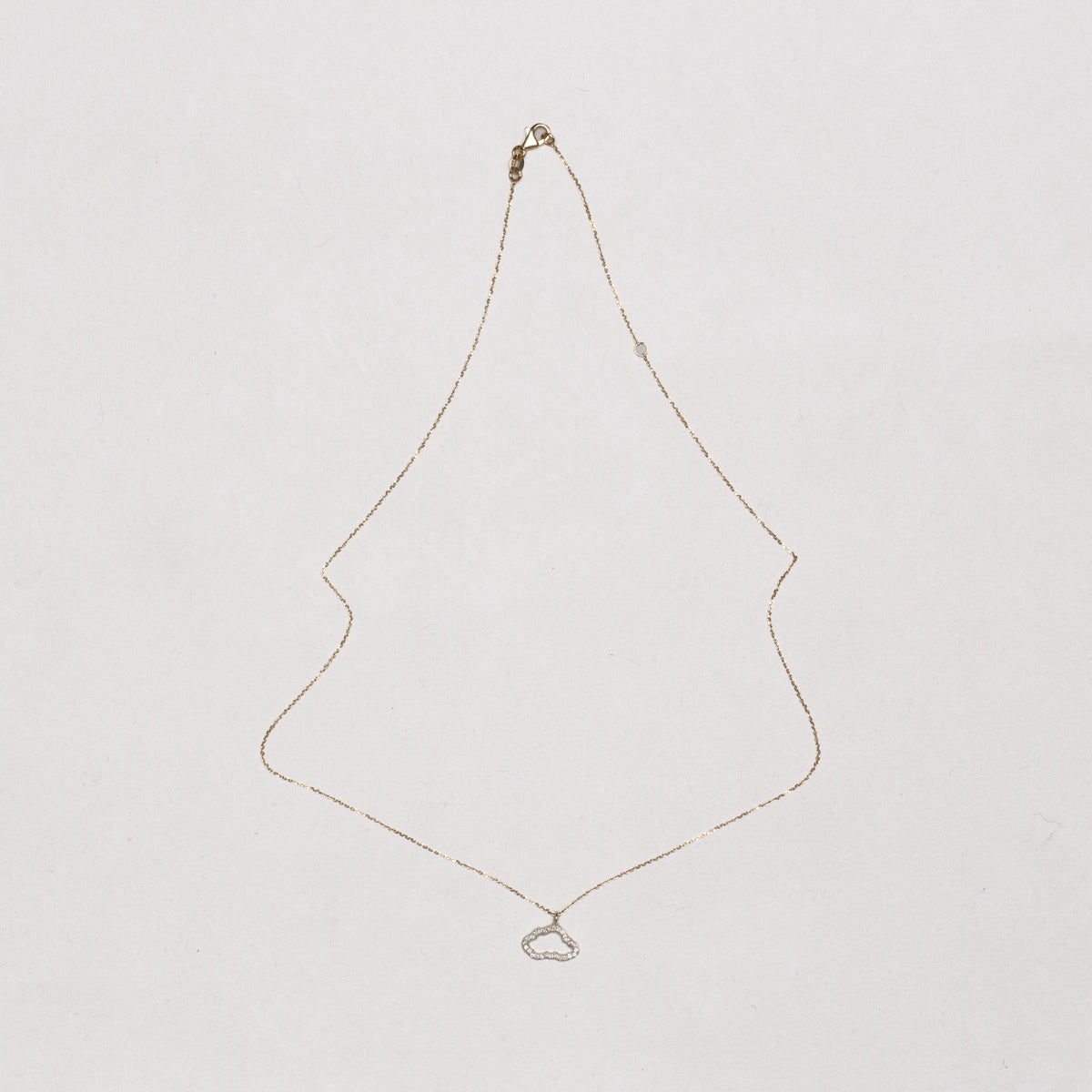 14ct Gold Diamond Cloud Chain Necklace