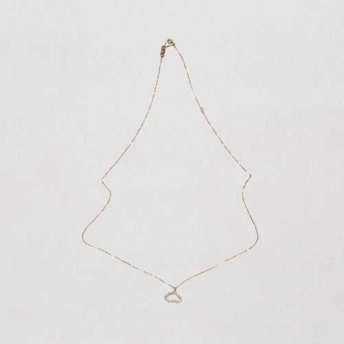14ct Gold Diamond Cloud Chain Necklace