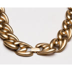 Vintage Set of Gold-tone Chain Necklace and Bracelet