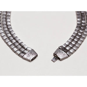 Vintage Kramer Silver-Tone Triple Strand Necklace