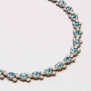 1930s Vintage Blue Crystal Necklace
