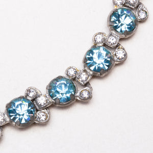 1930s Vintage Blue Crystal Necklace