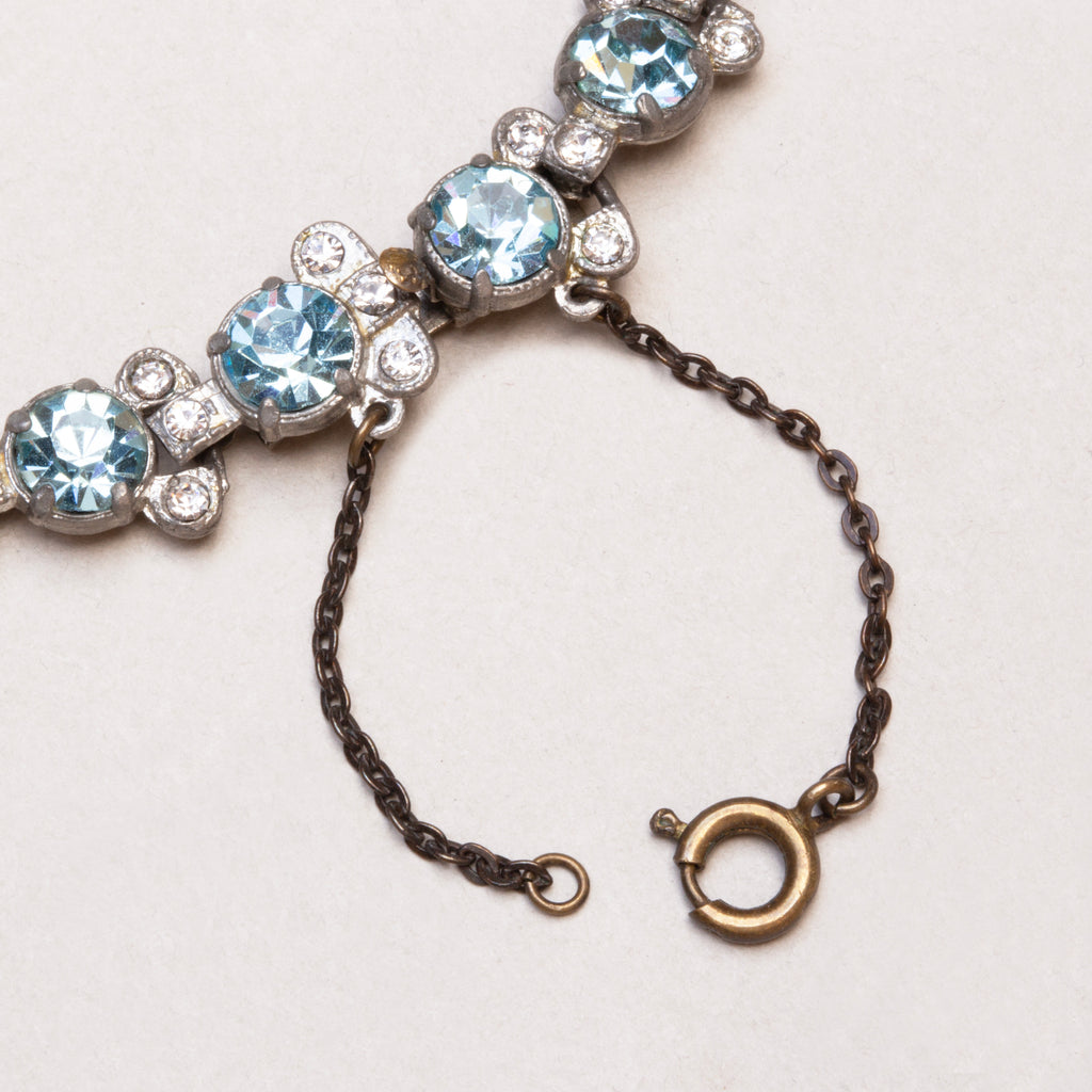 1930s Vintage Blue Crystal Necklace